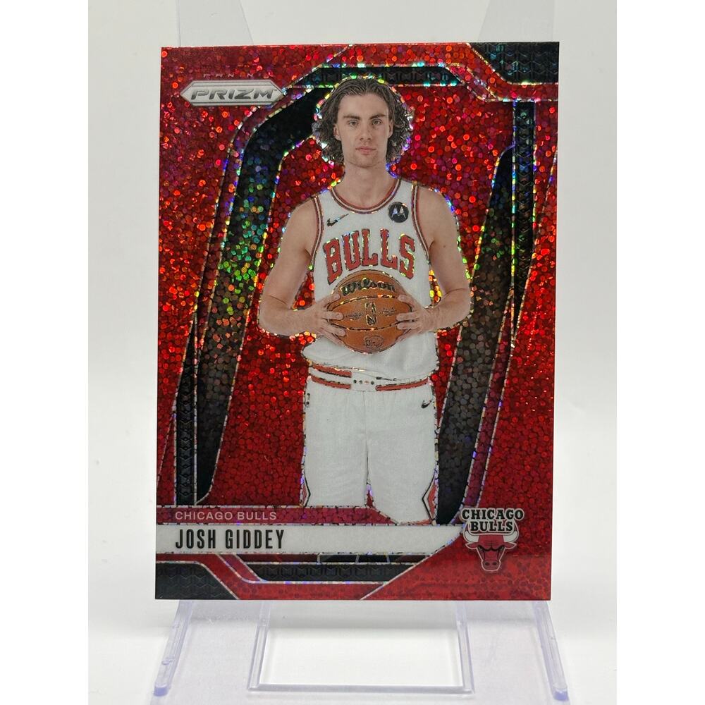 2024-25 Panini Prizm Josh Giddey Red Sparkle Prizm Refractor SP Chicago Bulls